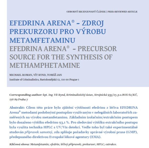 EFEDRINA Arena – zdroj prekurzoru pro výrobu metamfetaminu