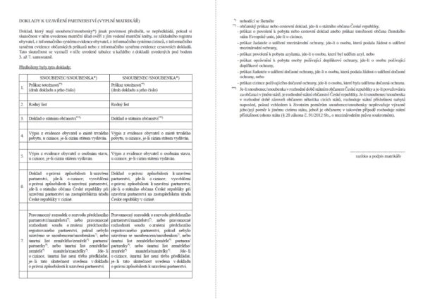 T989 Dotazník k uzavření partnerství (strana 3 a 4)